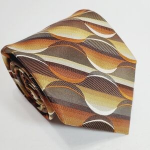 Claiborne Concepts Multicolor Geometric Men's Designer Silk Necktie Jacquard